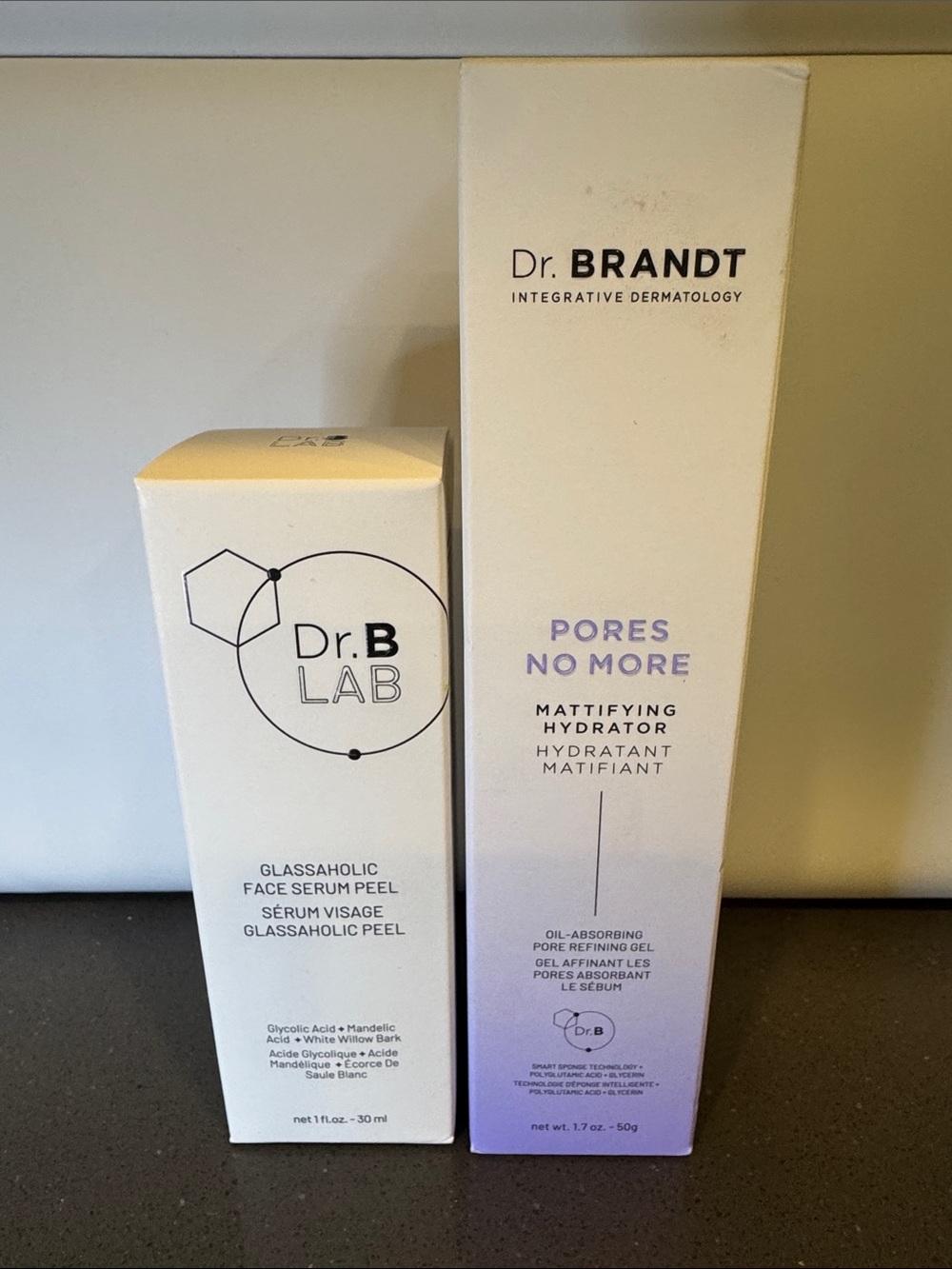 Dr. Brandt Glassaholic Peel and Pores No More Mattifying Hydrator Duo
